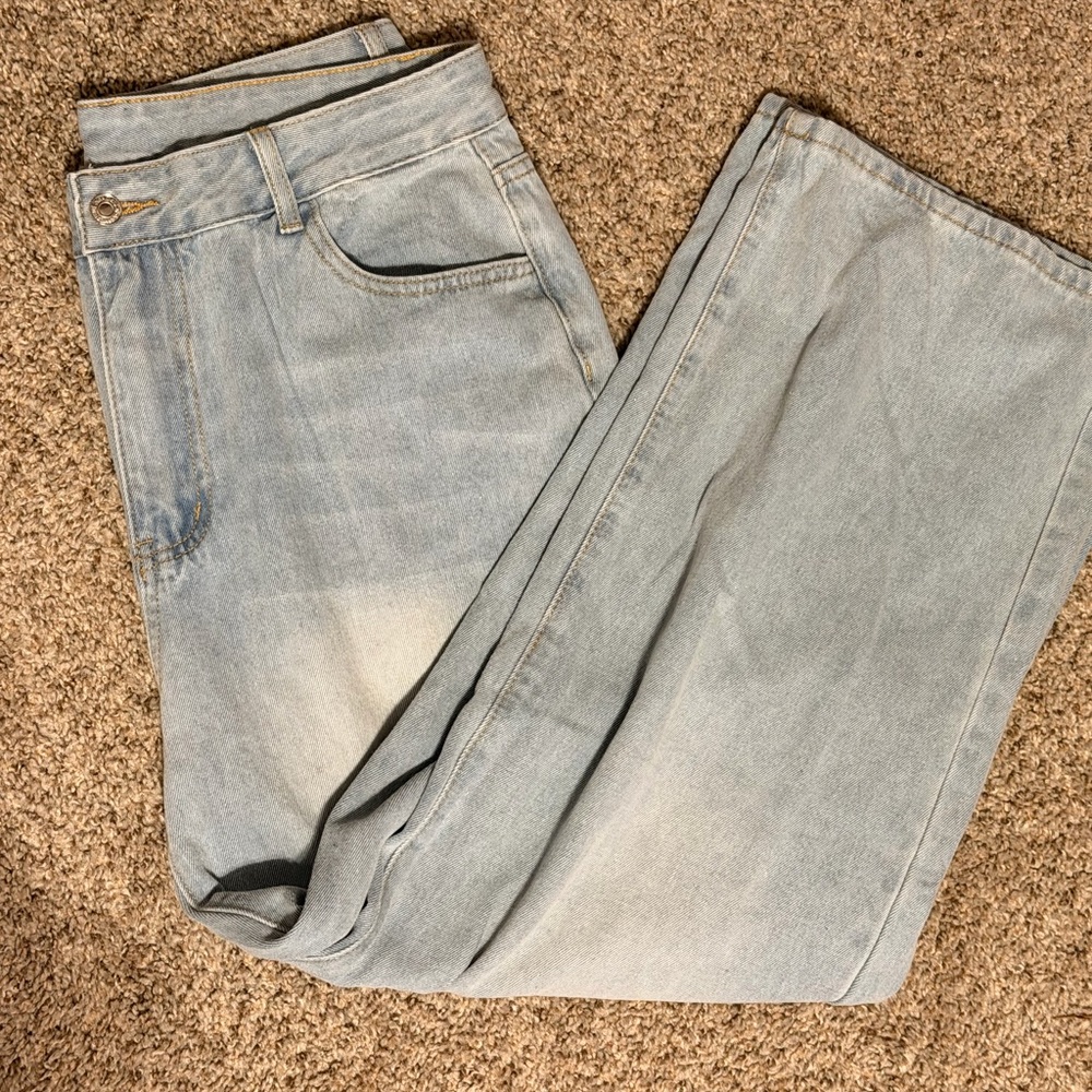 SHEIN Light Wash Denim Pants